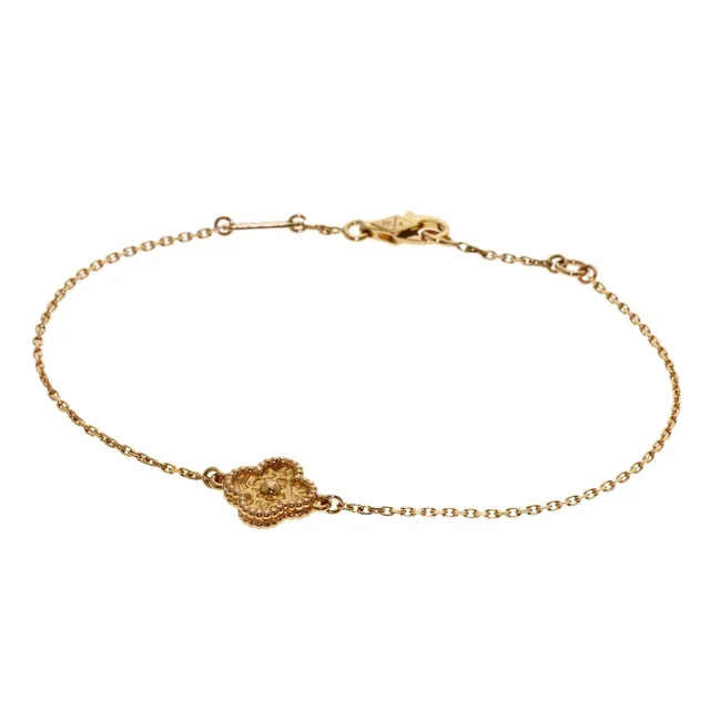 Van Cleef & Arpels Sweet Alhambra Bracelet 18K Pink Gold in Pink from The Reluxe