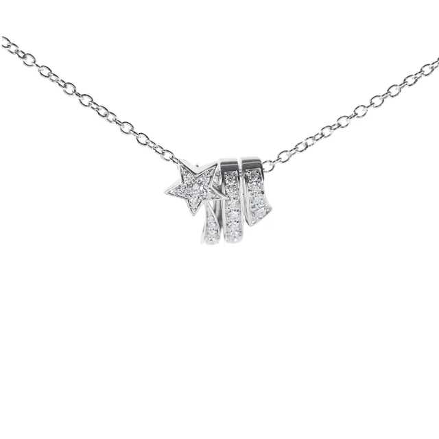 Chanel Comete 18k White Gold Diamond Necklace in White from The Purse Affair