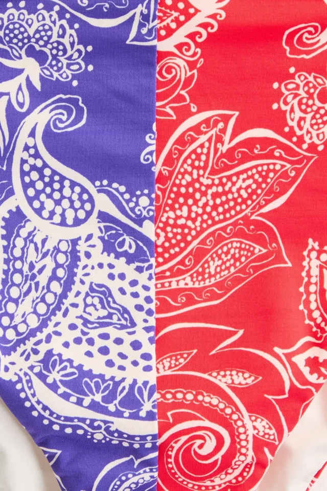 Mara Hoffman Imina Printed High-Rise Bikini Briefs in Purple, photo 4 of 4 from THE OUTNET
