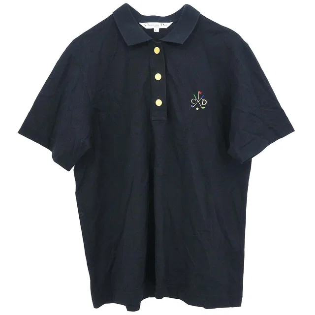 Dior Short Sleeve Polo Shirt Top Black #L in Black from AMORE Vintage Tokyo
