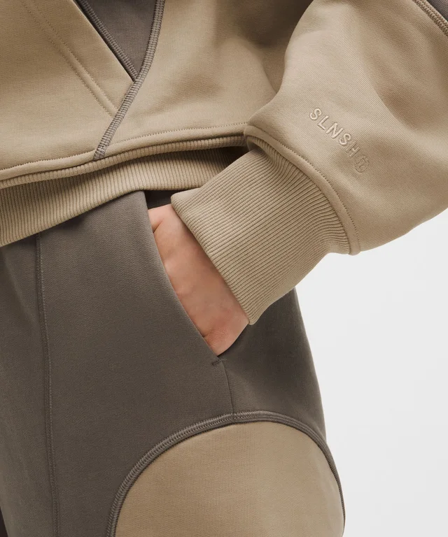 lululemon Cotton Fleece Mid-Rise Straight-Leg Pant *SLNSH Collection in Nomad/Sheer Oak, photo 5 of 7 from lululemon