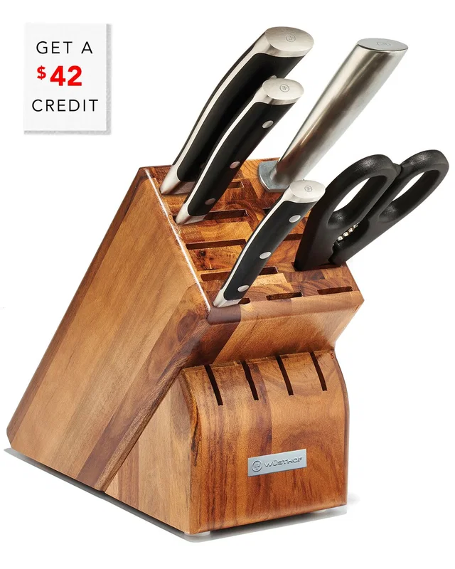 WÜSTHOF Classic Ikon 6Pc Knife Block Set with $42 Credit, image 1 of 1 from Rue La La