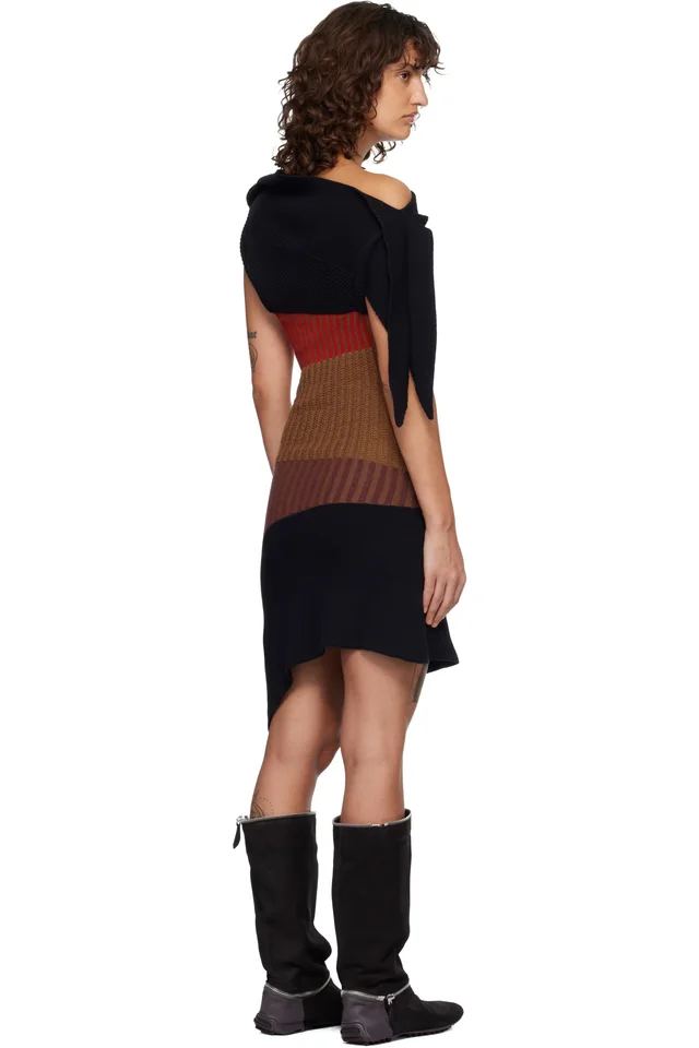 Kiko Kostadinov Multicolor Lemoyne Knitted Midi Dress, photo 3 of 4 from SSENSE