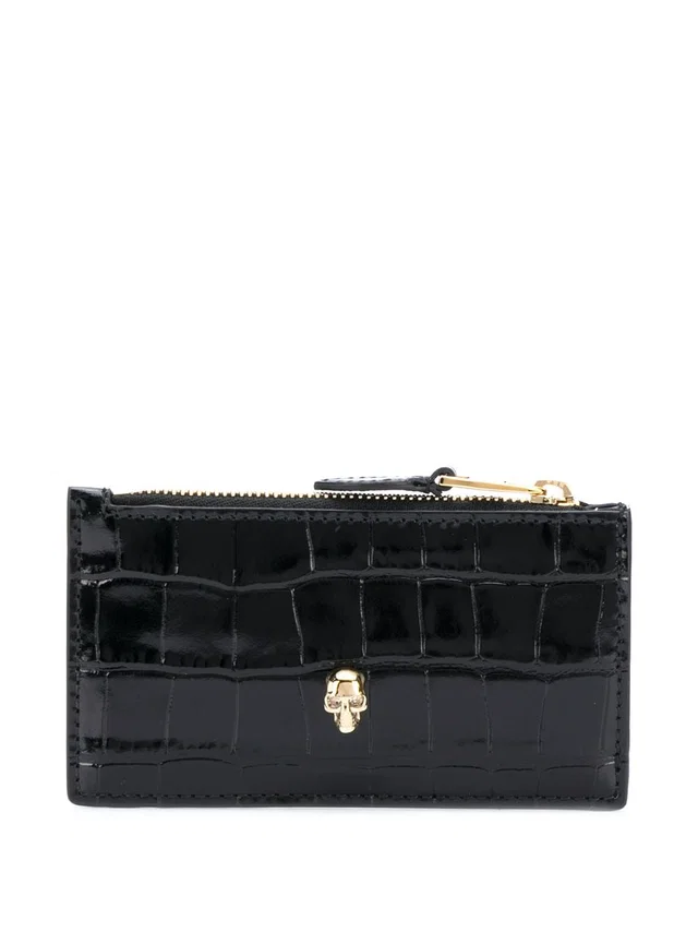 Alexander McQueen Card Case — Black Leather Cases in Black Leather from HEWI