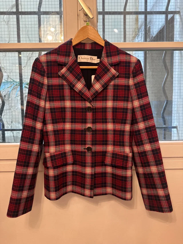 Dior Tartan Bar Jacket in Wool from Luxury Promise