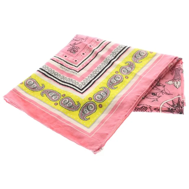 Hermès Carre Sailor Tattoo Large Silk Scarf Shawl Pink in Pink Silk from The Reluxe