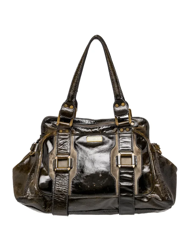 Jimmy Choo Leather Tote in brown|red Leather from The RealReal
