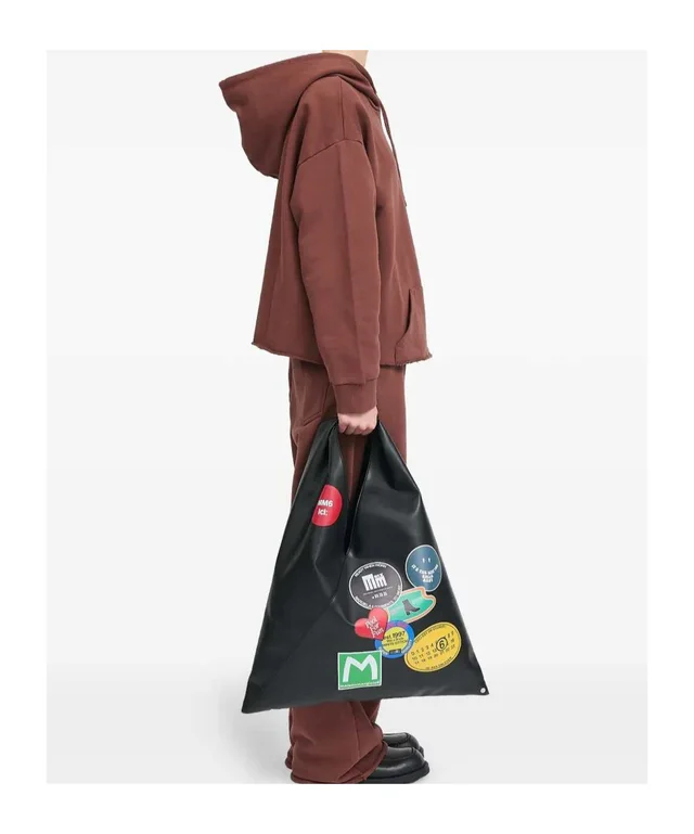 Mm6 Maison Margiela Japanese sticker-print tote bag, photo 4 of 8 from SENSER