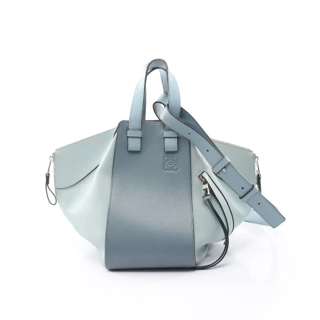 Loewe Hammock Small 2-Way Leather Handbag For Women, Blue in blue Leather from Poshmark