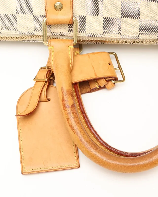 Louis Vuitton Damier Azur Keepall Bandoulière 55 in Canvas from A Retro Tale, photo 6 of 13