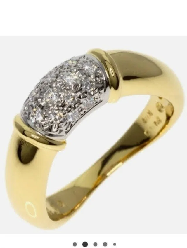 Pt900 /18k Tasaki Yellow Gold And Platinum Diamond Ring Size 6 in silver|gold|gray from Poshmark