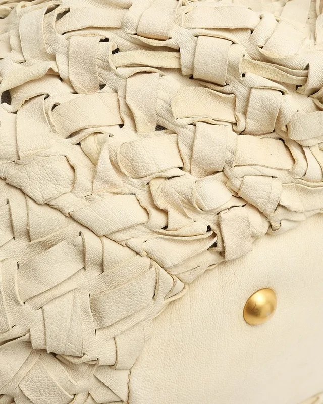 Miu Miu Leather Woven Handle Bag in Woven leather from A Retro Tale, photo 6 of 9