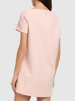 Khaite Straight dress with square neckline in 53% Polyester, 43% Virgin Wool, 4% Elastane, photo 3 of 5 from LUISAVIAROMA