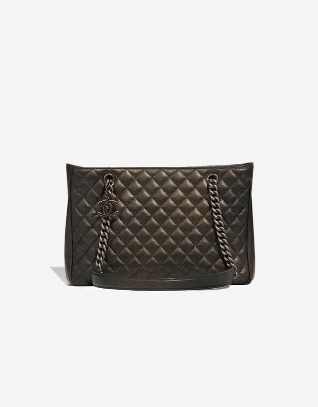 Chanel Shopping Tote GST Caviar Anthracite / Metallic in Grey, Multicolour Caviar leather from SACLÀB