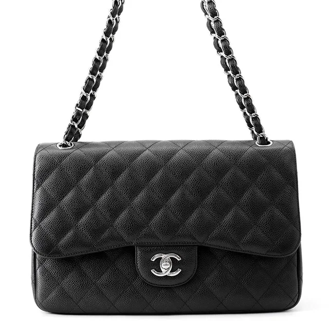 Chanel Matelasse 30 Double Flap Chain Shoulder BlackA58600 Caviar Leather in Caviar leather from GALLERY RARE