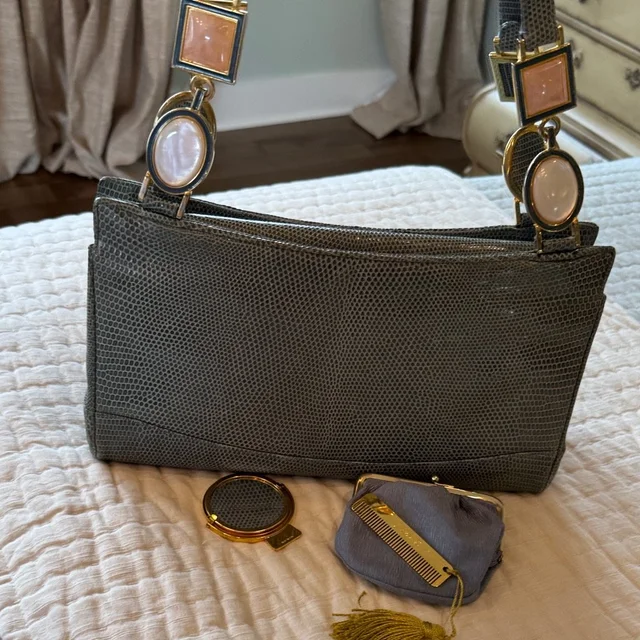 Judith Leiber handbags in green|blue Lizard from Poshmark, photo 1 of 1