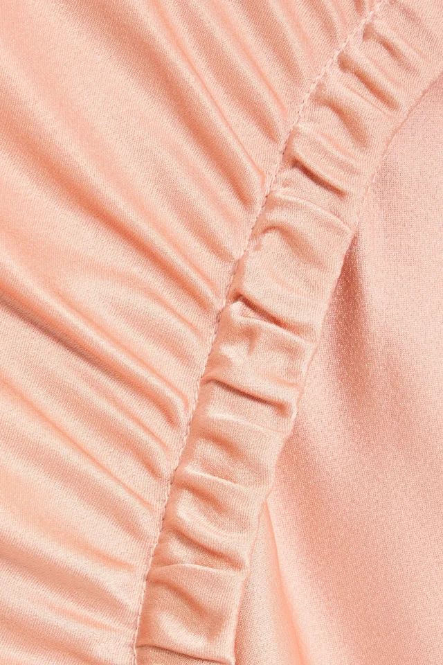 Lapointe Ruched Satin-Crepe Midi Skirt, photo 4 of 4 from THE OUTNET