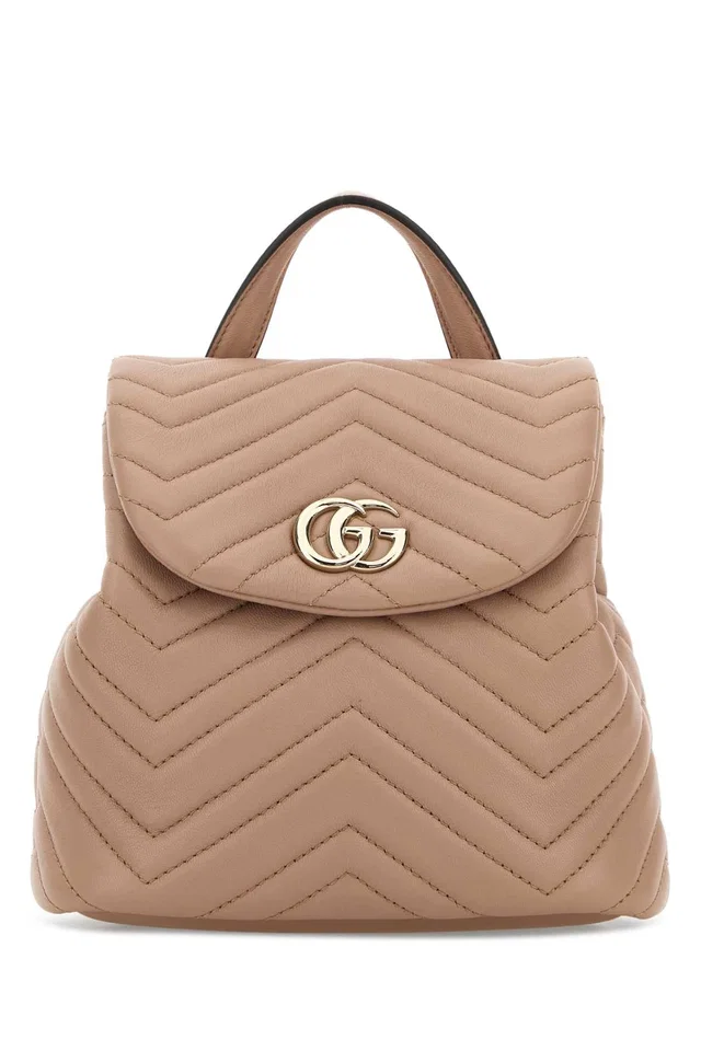 Gucci Chevron-Quilted Nappa Leather Shoulder Bag — Beige in Beige Nappa leather from HEWI