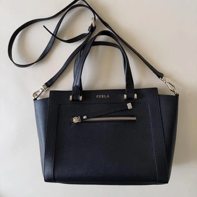 Furla Women's Satchels - Black in black from Depop