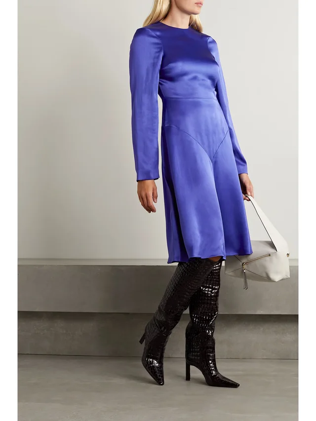 STELLA MCCARTNEY Satin dress in Purple, photo 2 of 2 from NET-A-PORTER (Canada)