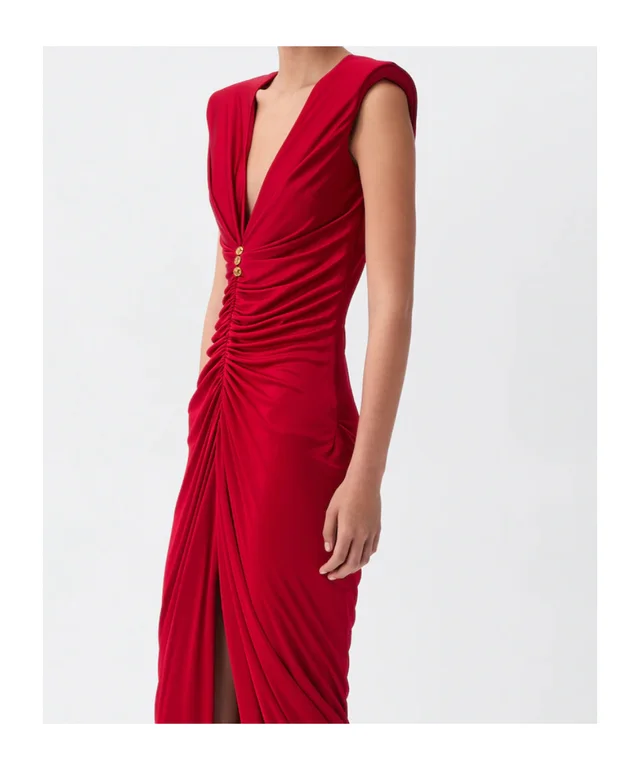 Versace Draped Midi Evening Dress, photo 2 of 2 from SENSER