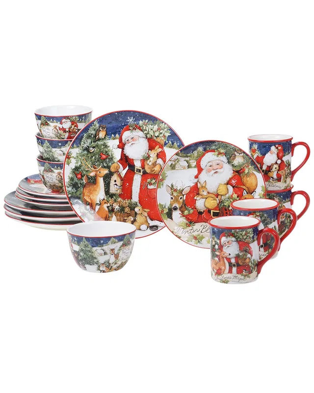 Certified International Magic of Christmas Santa 16pc Dinnerware Set, image 1 of 1 from Rue La La