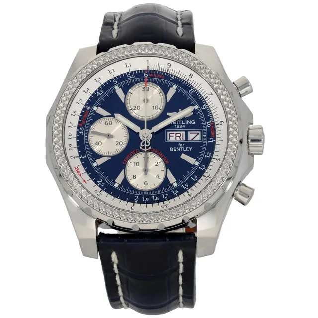 Breitling Bentley GT A13362 43mm Stainless Steel Watch in Leather from H&T