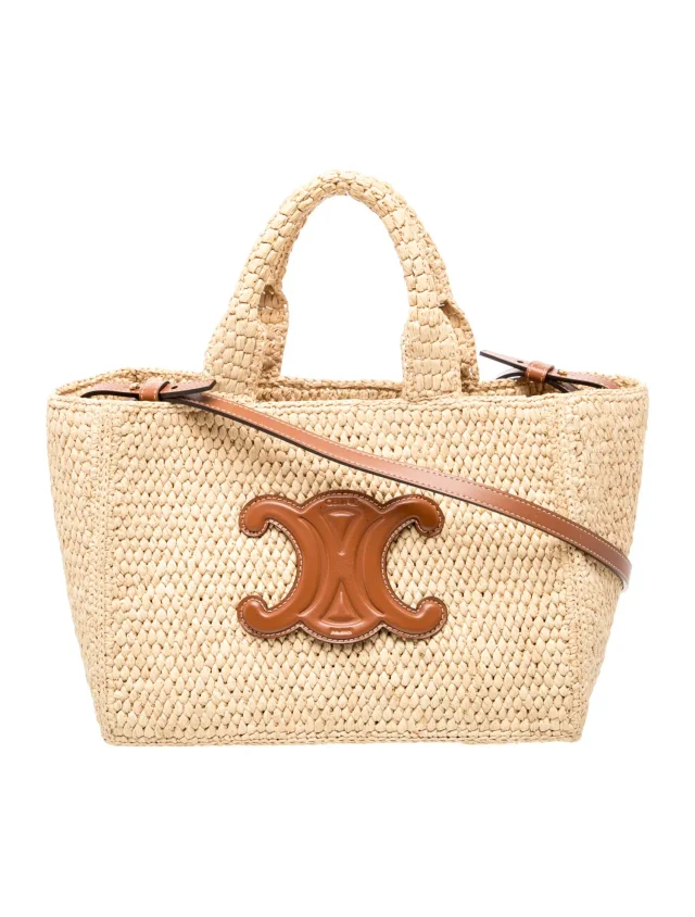 Celine Raffia Cabas Thais Small 2024 in Raffia from The RealReal