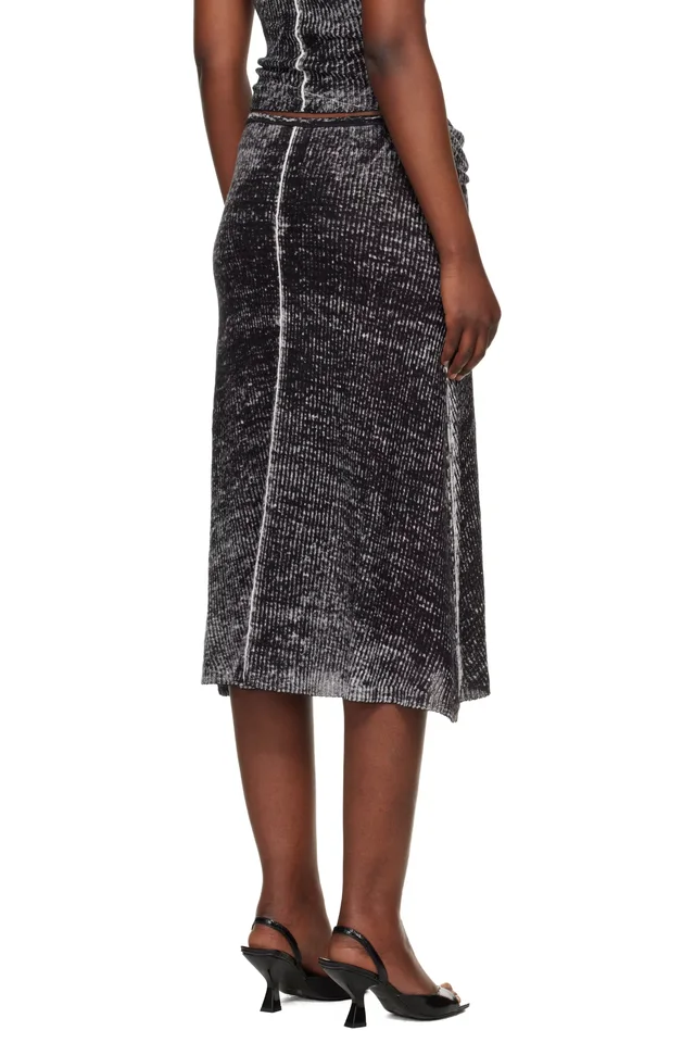 Diesel Gray M-Livette Midi Skirt, photo 3 of 4 from SSENSE
