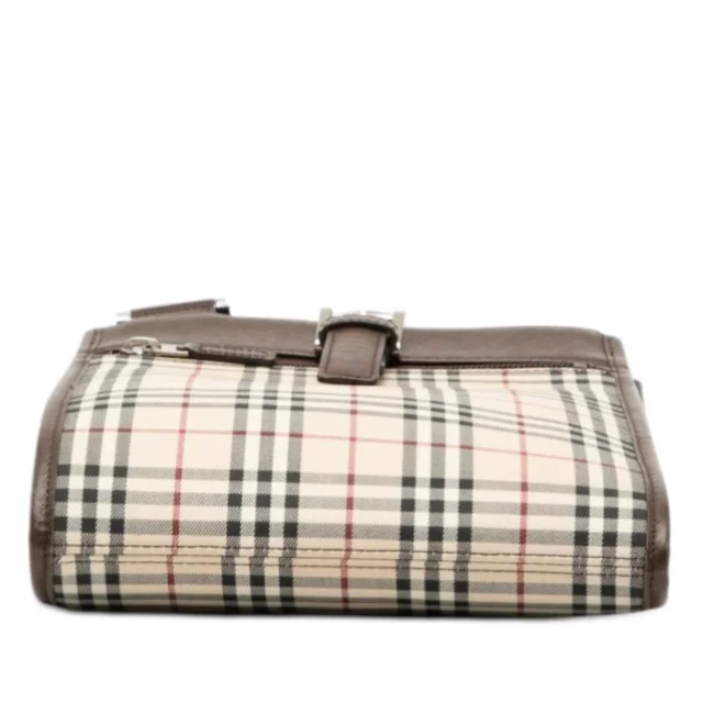 Beige Burberry House Check Canvas Crossbody in Beige Canvas from Designer Revival, photo 3 of 6