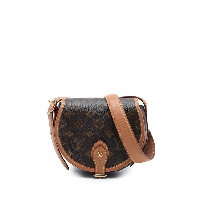 Brown Louis Vuitton Monogram Tambourin Crossbody Bag in Brown Coated canvas from Designer Revival, photo 1 of 1
