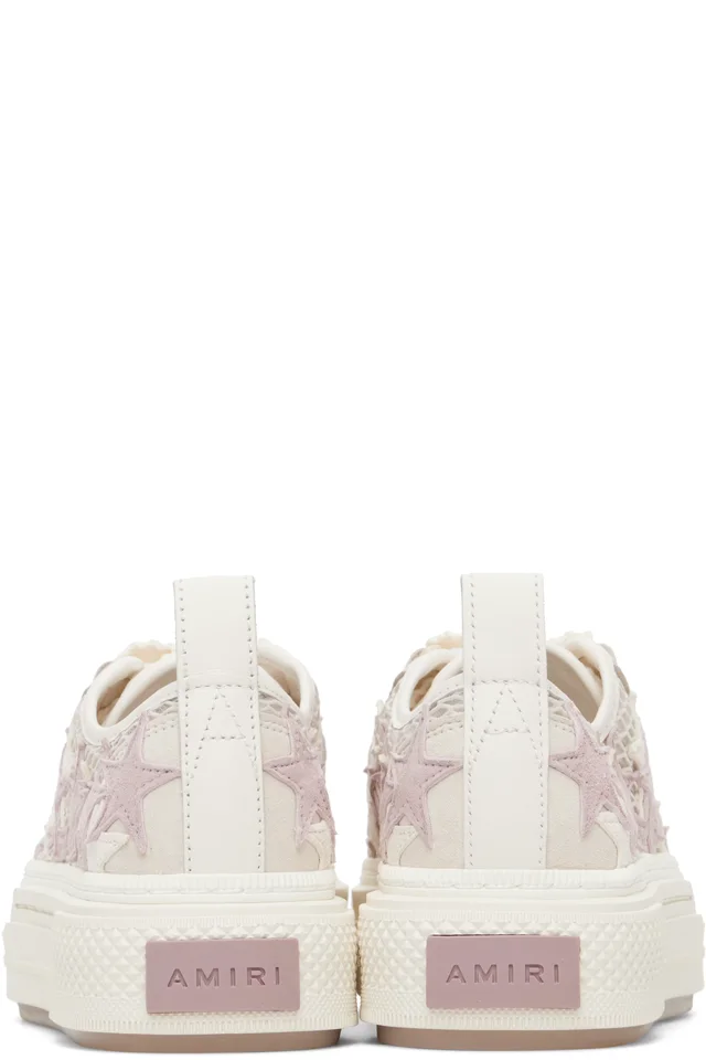 AMIRI Off-White Mesh Stars Court Low Sneakers, photo 2 of 5 from SSENSE