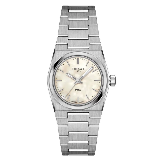 Tissot PRX 25mm Ladies Watch White Mother Of Pearl in white from WatchesOfSwitzerland