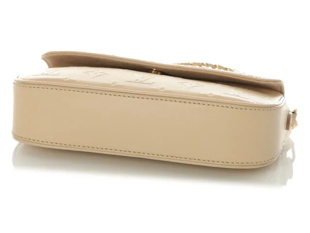 Louis Vuitton Cream Monogram Empreinte Ivy Wallet On Chain in White Leather from Ann's Fabulous Finds, photo 6 of 9