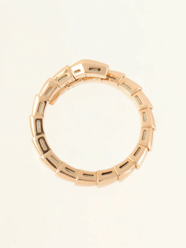 Bvlgari 18K Serpenti Viper Ring #XL Pink Gold in Pink from VINTAGE QOO TOKYO, photo 2 of 2