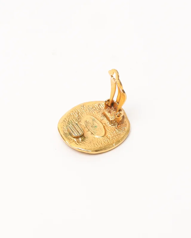 Chanel Cambon Logo Clip-on Earrings from A Retro Tale, photo 4 of 4