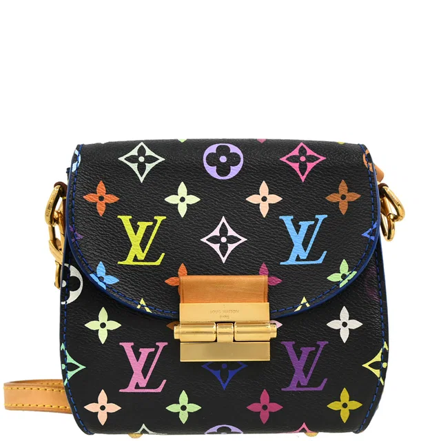 Louis Vuitton 2012 Black Multicolor Heart Breaker Shoulder Bag M40659 in Black Canvas from AMORE Vintage Tokyo