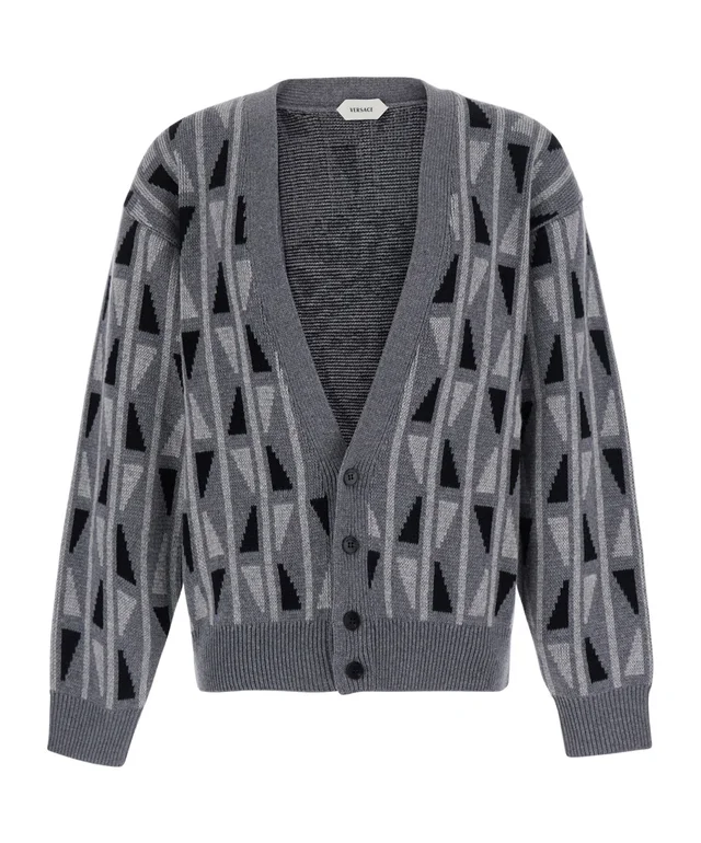 Versace Geometric-Pattern Button-Up Cardigan from SENSER, photo 1 of 1