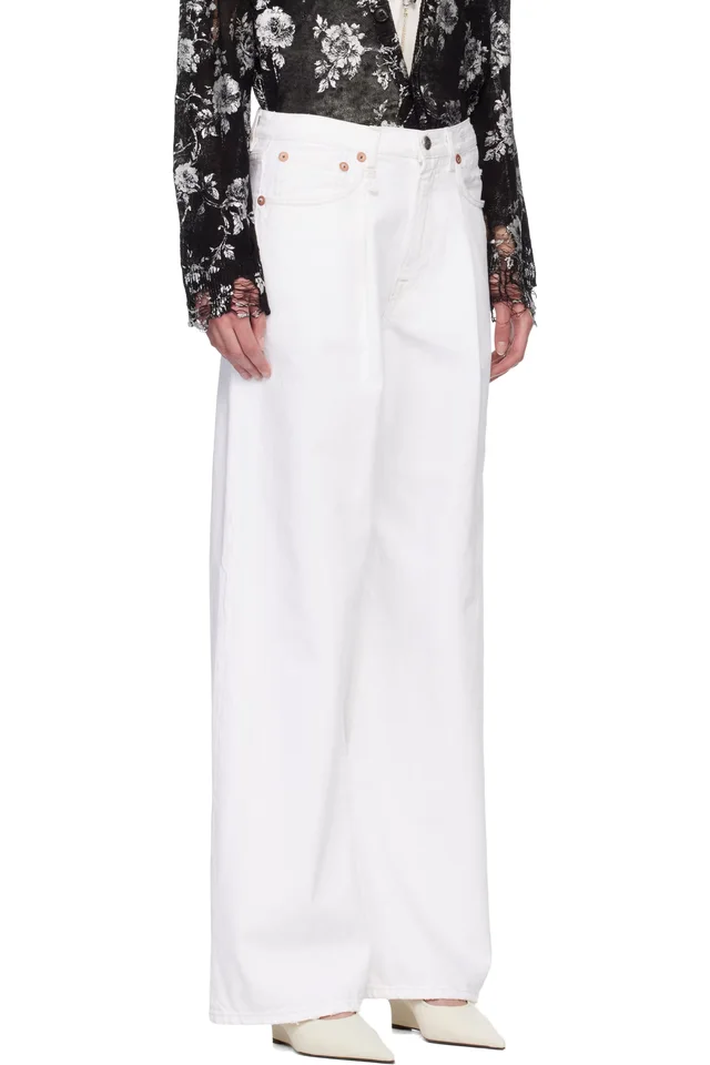 R13 SSENSE Exclusive White Baggy Damon Jeans, photo 2 of 4 from SSENSE