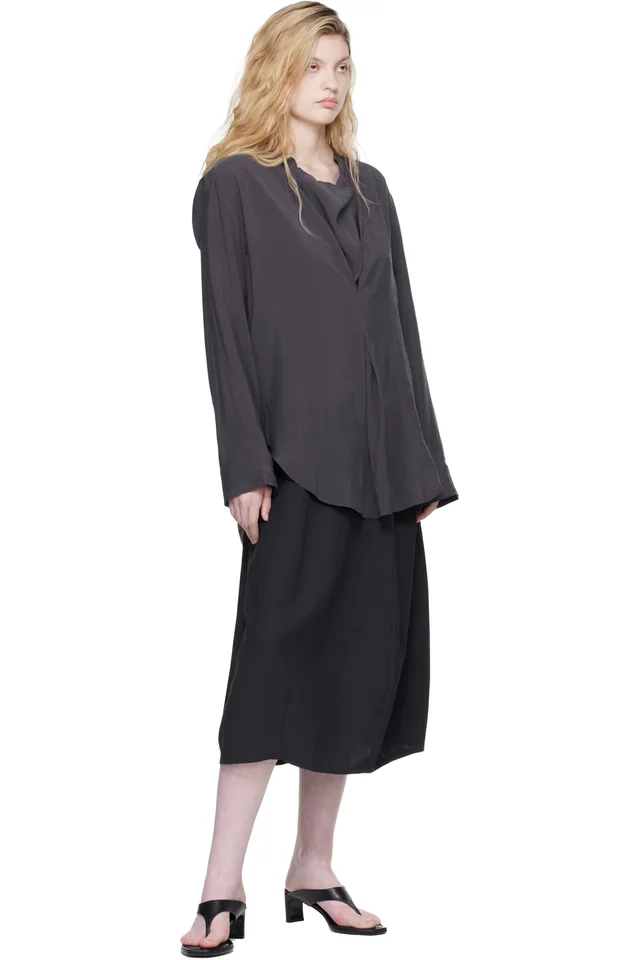 Studio Nicholson Gray Pampa Blouse, photo 4 of 4 from SSENSE