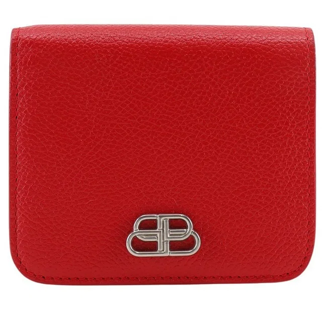 Balenciaga BB Logo Leather Wallet in Leather from LuxUness