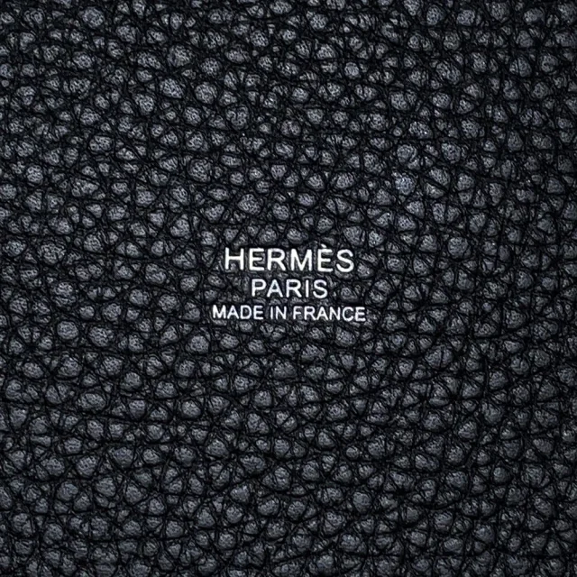 Hermès Picotin Lock Black Taurillon Clemence Size MM in Black Clemence leather from GALLERY RARE, photo 10 of 11