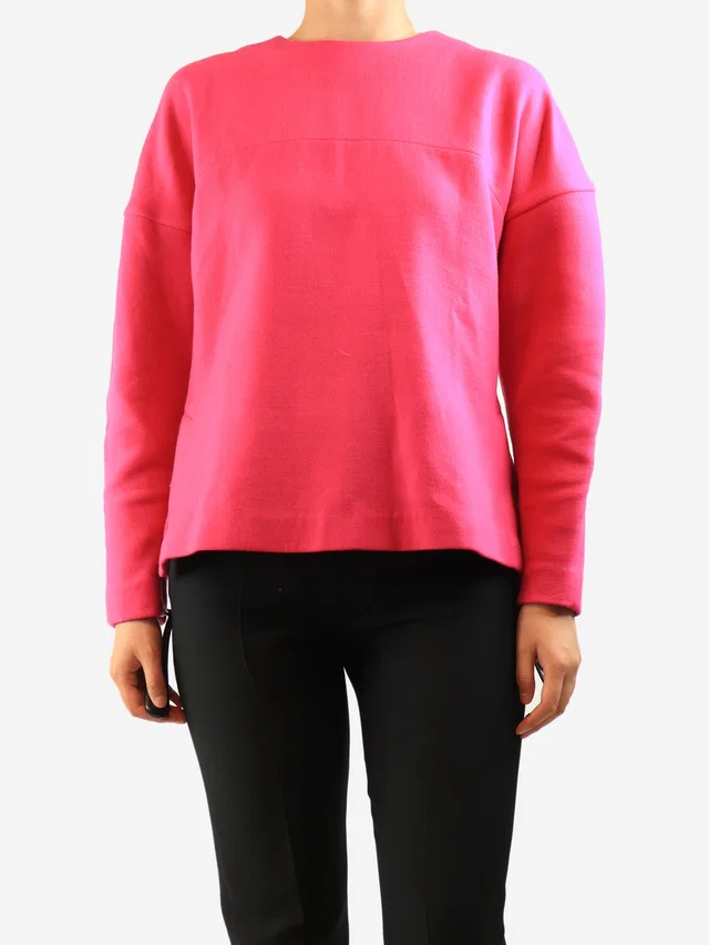 Marni Hot pink wool long sleeve top - size UK 8 in Pink Wool from Sign of the Times