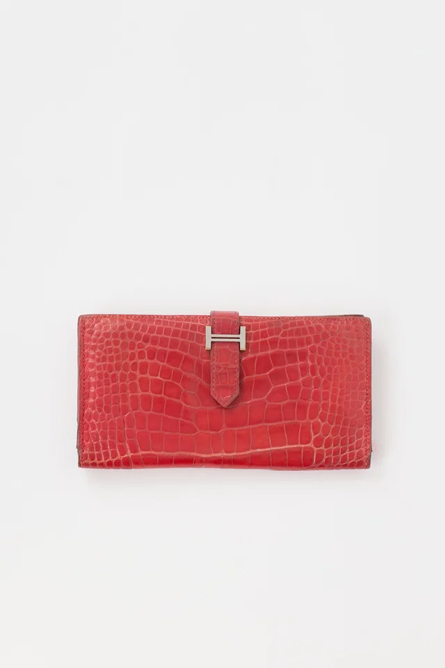 Hermès Exotic Leather Bearn Wallet in Leather from VSP Consignment