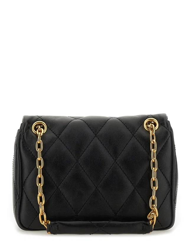 Burberry Strand Shoulder Bag — Black Calf Grain Leather in Black Leather from HEWI