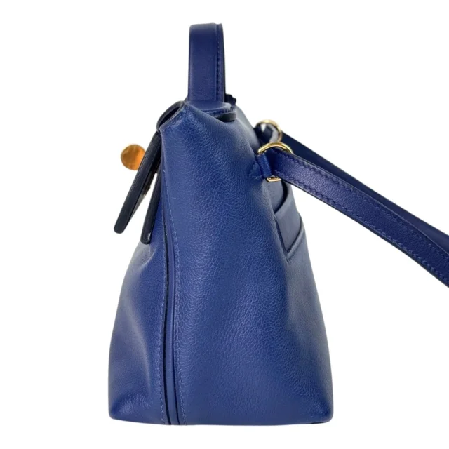 Hermès Blue 2424 Mini Bag in Evercolour in Blue from Luxury Promise, photo 4 of 6