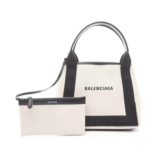 Balenciaga Navy Cabas S Tote Bag in Navy Canvas from LuxUness