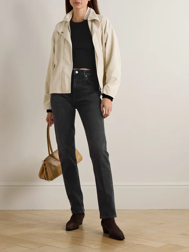 CITIZENS OF HUMANITY Zurie high-rise straight-leg jeans in Black, photo 2 of 2 from NET-A-PORTER (Canada)