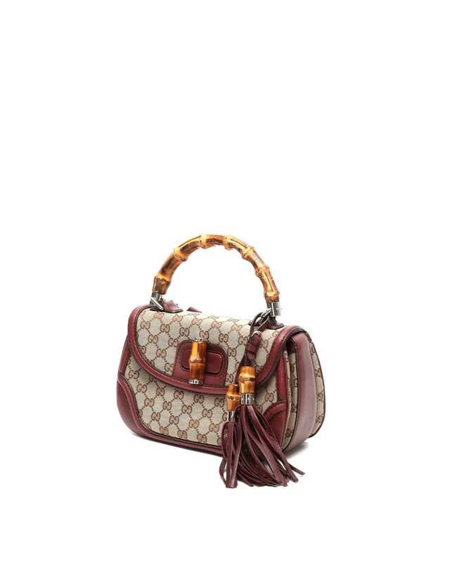 Gucci GG Bamboo 1947 Medium Top Handle Bag in Canvas from A Retro Tale, photo 2 of 7