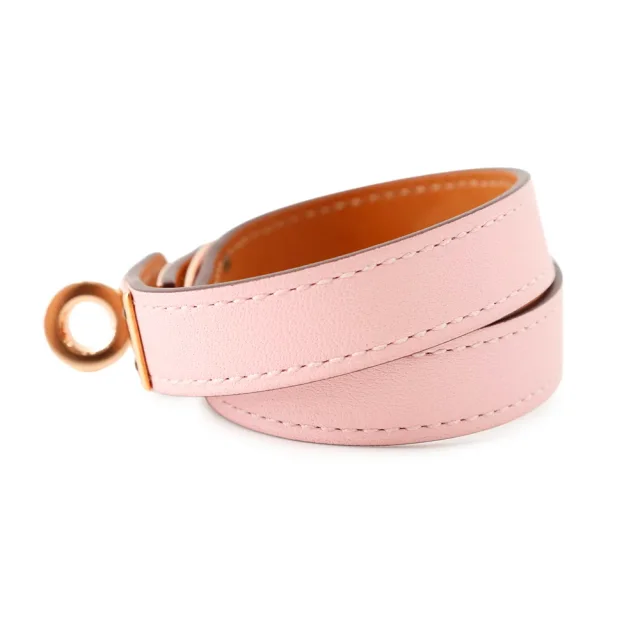 Hermès Kelly Double Tour Bracelet Size T2 Rose Sakura Swift Leather in Pink Swift leather from GALLERY RARE, photo 2 of 14
